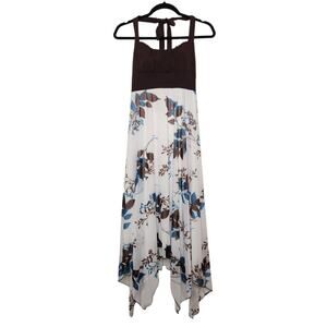 Vintage y2k Speechless Tie Back Halter Dress Brown Fairy Whimsy Asymmetrical